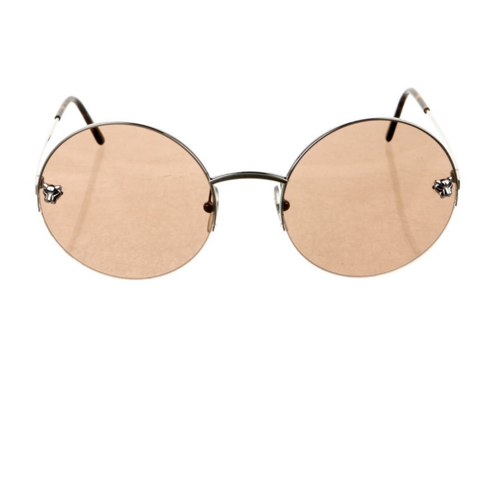 Cartier Silver Glasses with Brown Lenses